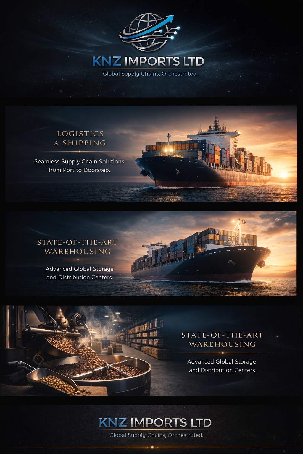 Container vessel and port operations across the KNZ Imports trade corridor